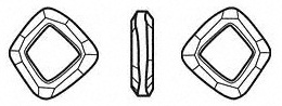 Cosmic Square Ring - komponenty Swarovski Elements
